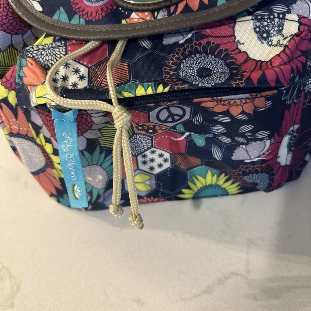 LILY BLOOM SUNFLOWER PEACE MINI BACKPACK BAG KARMA BLOOM ECO‎ FRIENDLY - Picture 3 of 9